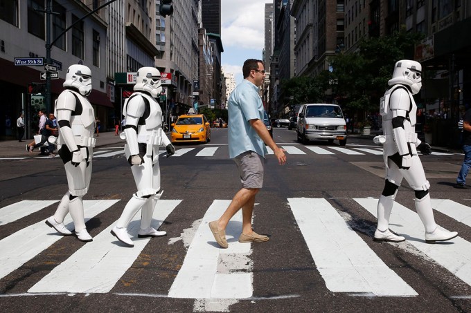Jared Fogle as SUBWAY Celebrates Birthday with Stormtroopers