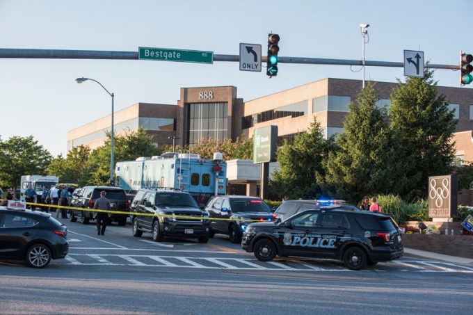 Shooting at the Capital Gazette building, Maryland, Annapolis, USA – 28 Jun 2018
