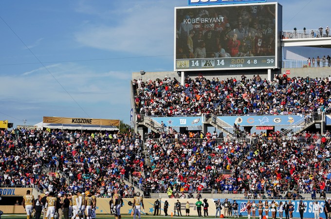 The Camping World Stadium Pays Tribute To Kobe Bryant