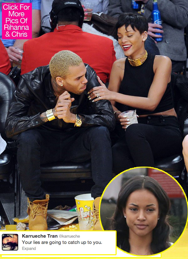 Karrueche Tran Warns Chris Brown Rihanna