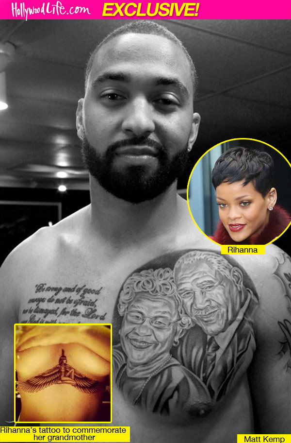 Rihanna Matt Kemp Tattoos
