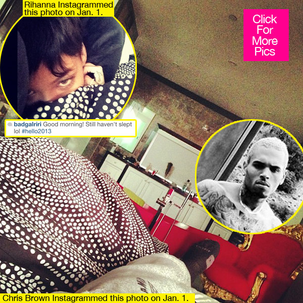 Rihanna Chris Brown Bed New Year's