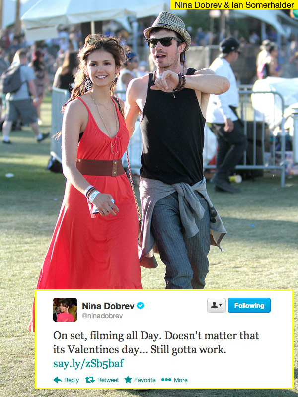 Nina Dobrev Ian Somerhalder Valentine's Day