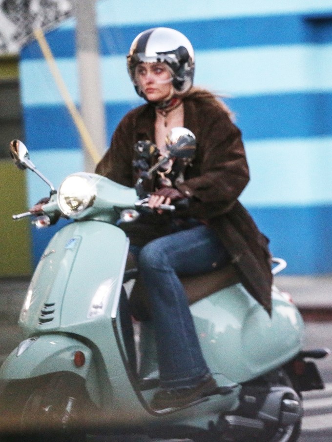 Paris Jackson on a Vespa