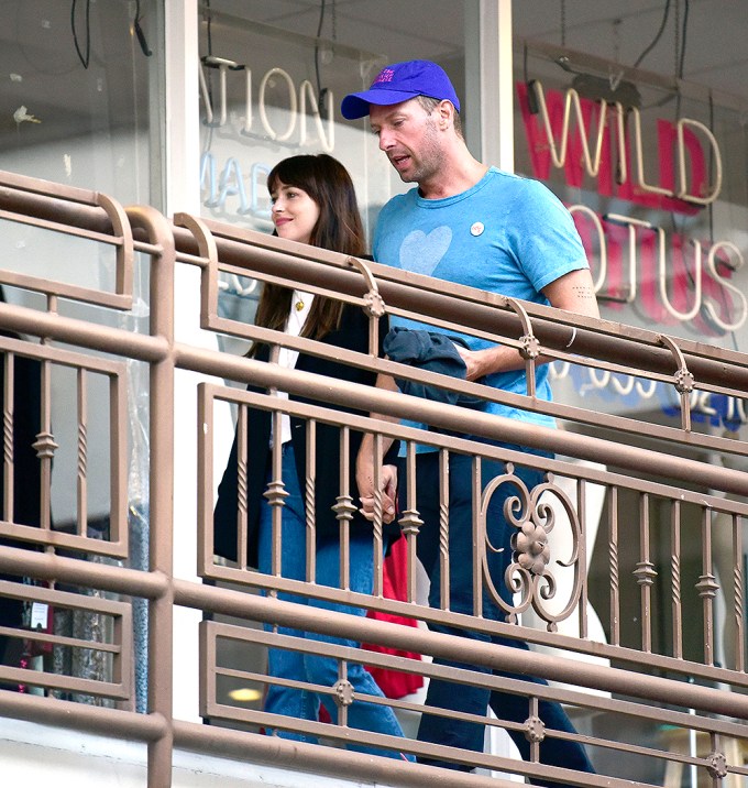 Dakota Johnson and Chris Martin Out In Hollywood For Dinner