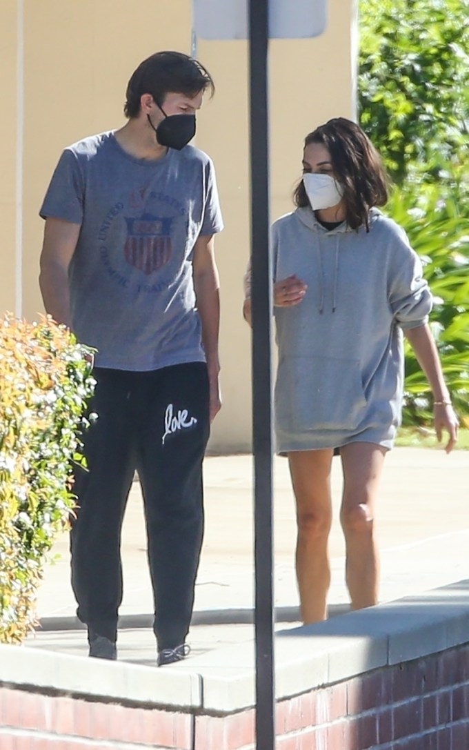 Ashton Kutcher & Mila Kunis Step Out In Studio City