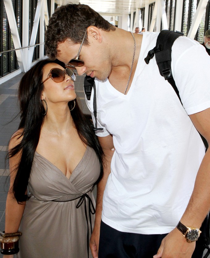 Kim Kardashian & Kris Humphries at The Airport