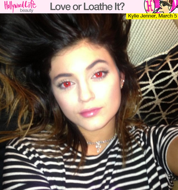 Kylie Jenner Red Eyes