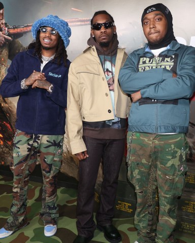 Quavo, Offset and Takeoff - Migos 
'Call Of Duty: Vanguard' launch party, Los Angeles, USA - 03 Nov 2021