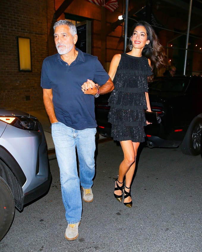 George & Amal Clooney Holding Hands In NYC