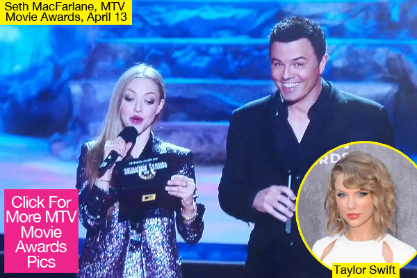 Seth MacFarlane Taylor Swift MTV Movie Awards