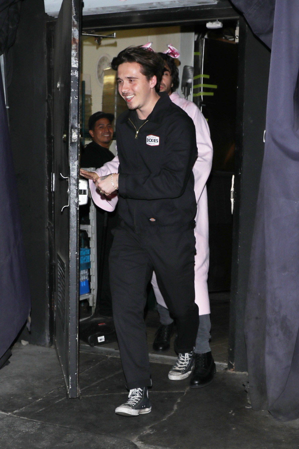 Brooklyn Beckham is seen leaving the Nice Guy restaurant after having dinner with rumored girlfriend Nicola Peltz