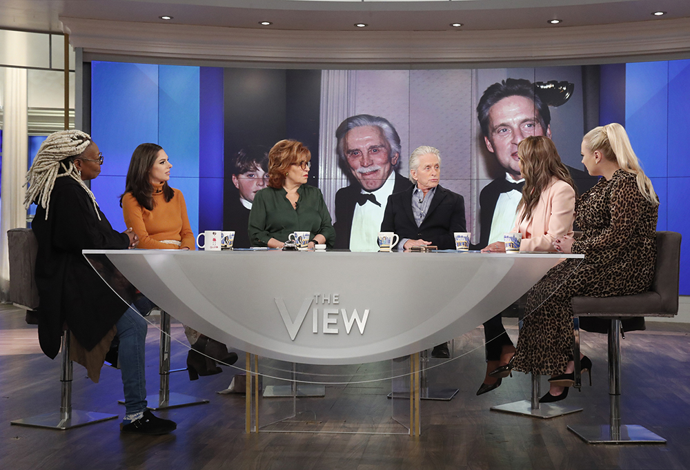 WHOOPI GOLDBERG, ABBY HUNTSMAN, JOY BEHAR, MICHAEL DOUGLAS, SUNNY HOSTIN, MEGHAN MCCAIN