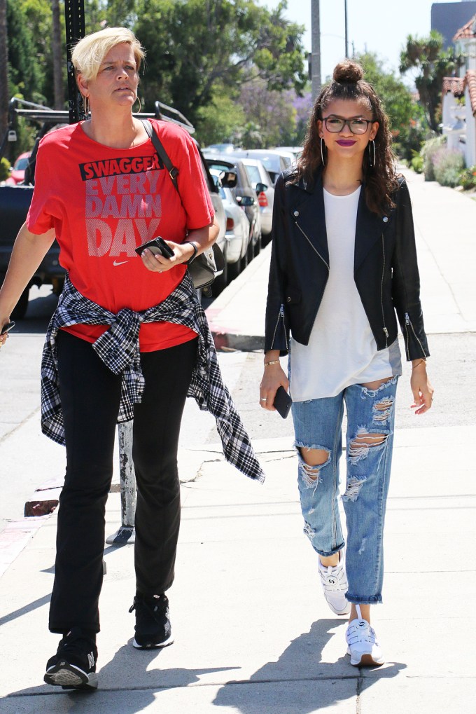 Zendaya Out & About With Her Mom