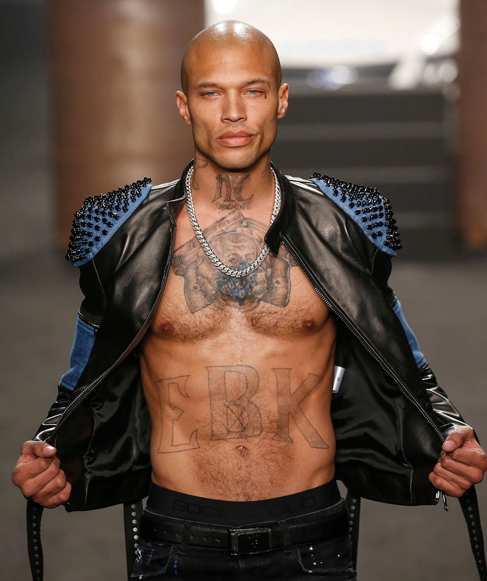 Jeremy Meeks on the catwalk
Extremedy show, Runway, Fall Winter 2020, Milan Fashion Week, Italy - 21 Feb 2020