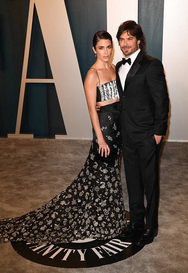 Ian Somerhalder and Nikki Reed at Vanity Fair Oscars Party