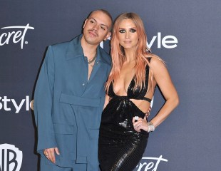 Evan Ross, Ashlee Simpson. Evan Ross, left, and Ashlee Simpson arrive at the InStyle and Warner Bros. Golden Globes afterparty at the Beverly Hilton Hotel, in Beverly Hills, Calif
77th Annual Golden Globe Awards - InStyle and Warner Bros. Afterparty, Beverly Hills, USA - 05 Jan 2020