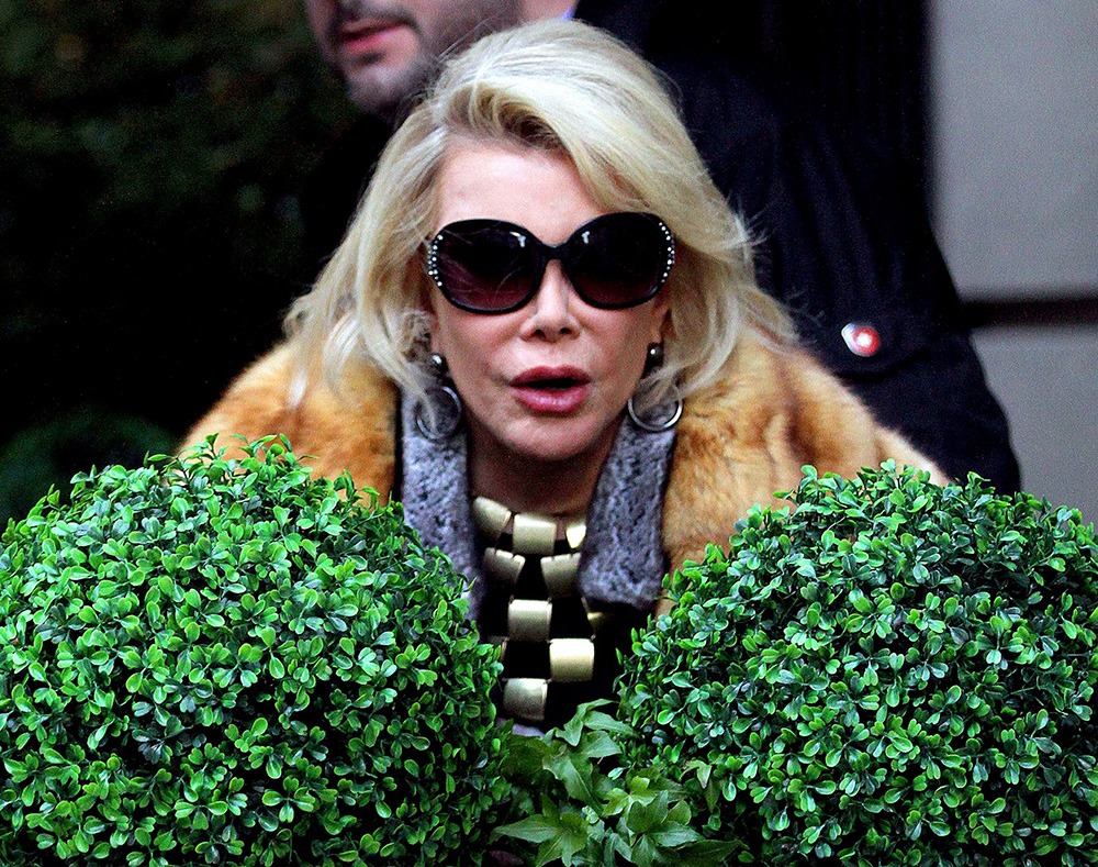 Joan Rivers out and about, New York, America - 26 Dec 2013