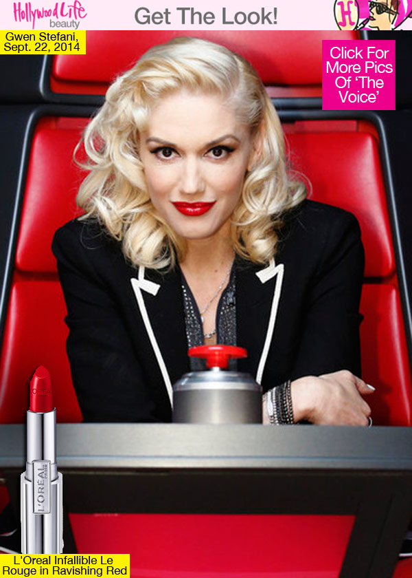 Gwen Stefani Red Lipstick The Voice