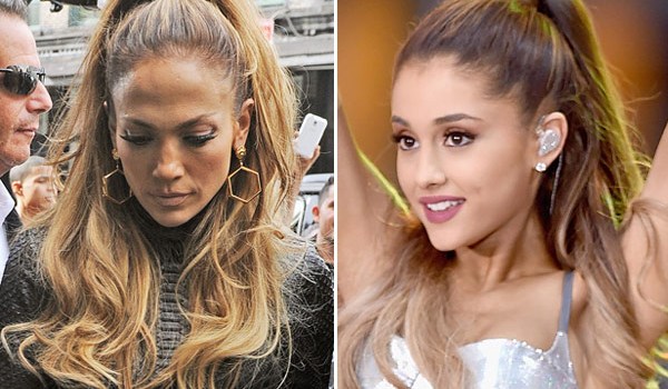 Jennifer Lopez Steals Ariana Grande High Ponytail Hairstyle