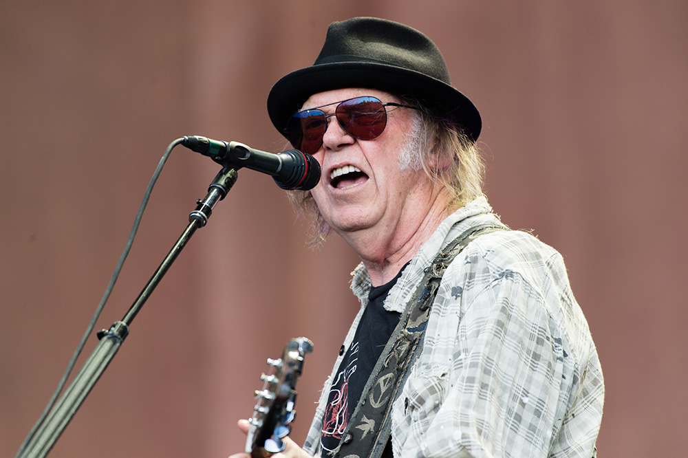 Neil Young in concert at Hyde Park in London, UK - 12 Jul 2019