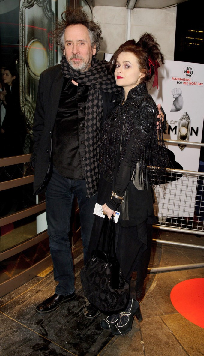 Tim Burton And Helena Bonham Carter Attend ‘The Book of Mormon’ Performance