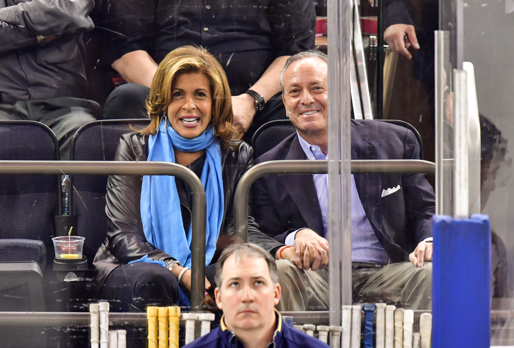 Celebrities attend the Buffalo Sabres vs New York Rangers hockey game