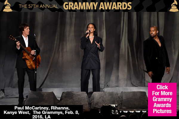 Rihanna Kanye West Paul McCartney Grammy Performance