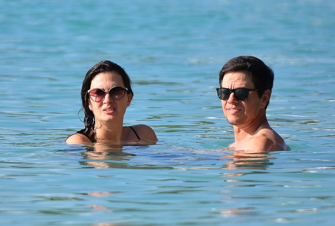 *EXCLUSIVE* Mark Wahlberg sports a BAD sunburn on his arms while out enjoying a day at the beach in Barbados!