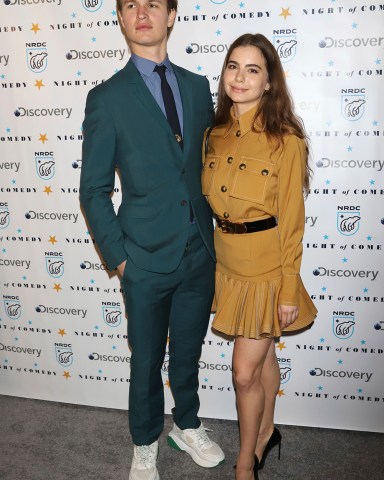 Ansel Elgort, Violetta Komyshan. Ansel Elgort and Violetta Komyshan attend the Natural Resources Defense Council's "Night of Comedy" benefit at the New-York Historical Society, in New York
2019 NRDC Night of Comedy Benefit, New York, USA - 30 Apr 2019