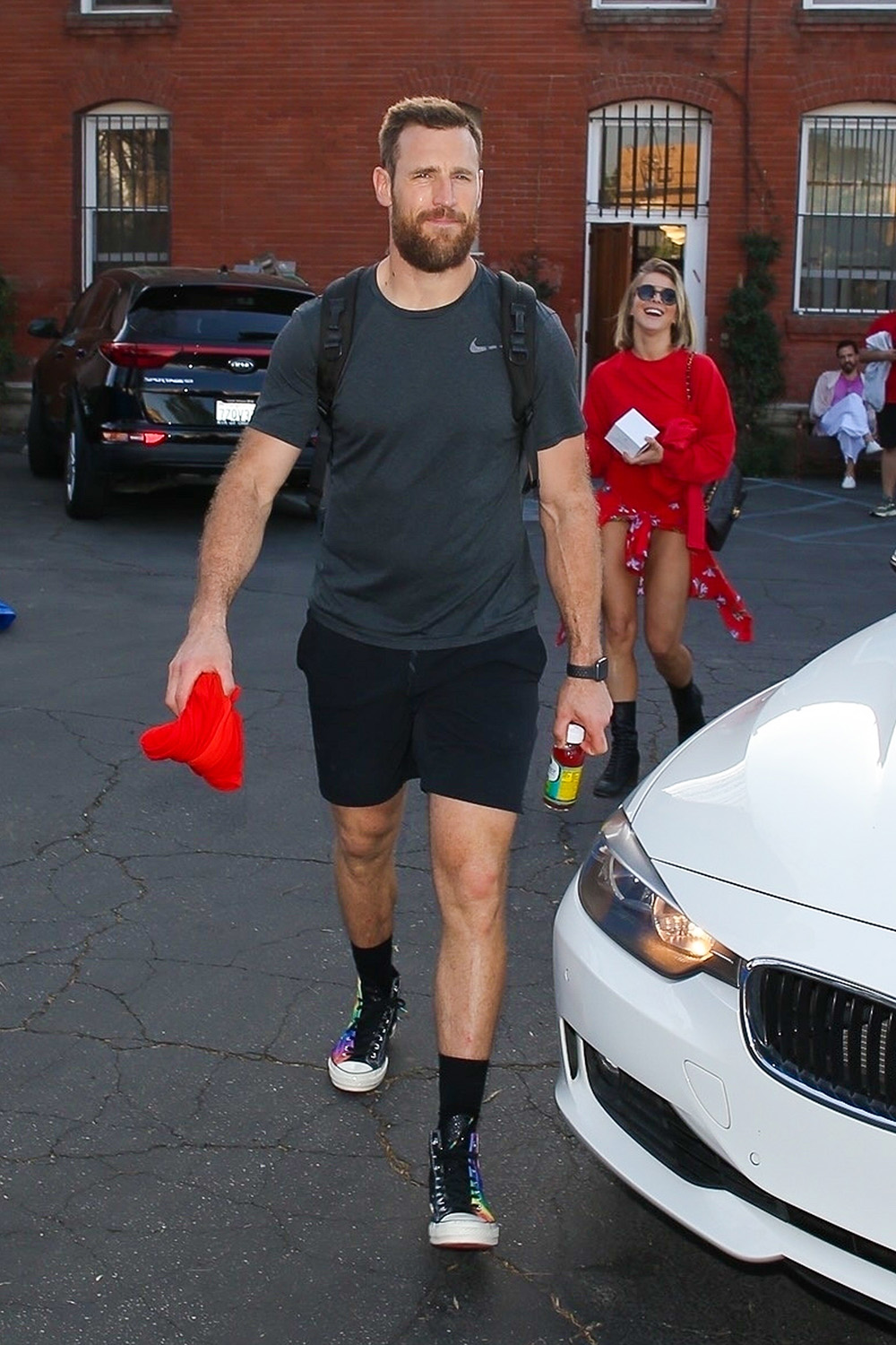 Los Angeles, CA  - *EXCLUSIVE*  - Julianne Hough and Brooks Laich pictured outside Pico Union Project in Downtown L.A after hosting “Daybreaker L.A” workout class.  Julianne was all smiles still wearing a red sweatshirt, floral wrap dance skirt which showed off her toned legs and no ring. The couple has been reportedly been on the rocks for the past few months but neither has publicly addressed any marital trouble.

Pictured: Julianne Hough, Brooks Laich

BACKGRID USA 5 MARCH 2020 

BYLINE MUST READ: BACKGRID

USA: +1 310 798 9111 / usasales@backgrid.com

UK: +44 208 344 2007 / uksales@backgrid.com

*UK Clients - Pictures Containing Children
Please Pixelate Face Prior To Publication*