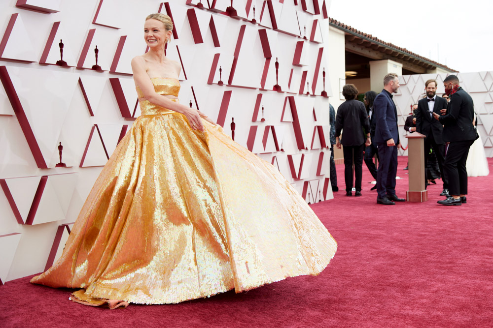 FOR EDITORIAL USE ONLY. No marketing or advertising is permitted without the prior consent of A.M.P.A.S.
Mandatory Credit: Photo by Matt Sayles/A.M.P.A.S./Shutterstock (11876586z)
Carey Mulligan arrives on the red carpet of The 93rd Oscars® at Union Station in Los Angeles, CA on Sunday, April 25, 2021.
93rd Annual Academy Awards, Arrivals, Los Angeles, USA - 25 Apr 2021