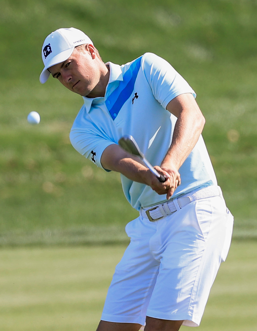 Jordan Spieth of the US chips onto the eleventh green during practice for THE PLAYERS Championship on the Stadium Course at TPC Sawgrass in Ponte Vedra Beach, Florida, USA, 11 March 2020. The contest will run from 12 to 15 March.
The PLAYERS Champoinship, Ponte Vedra Beach, USA - 11 Mar 2020