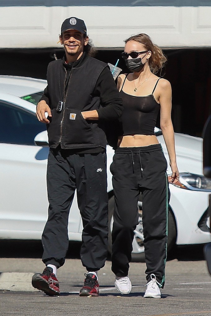 Lily-Rose Depp & Yassine Stein Get Lunch