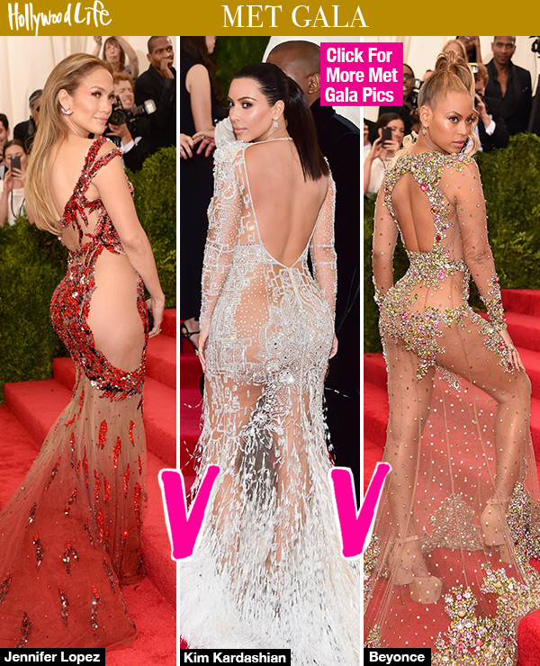 Beyonce Kim Kardashian Jennifer Lopez Met Gala Butts