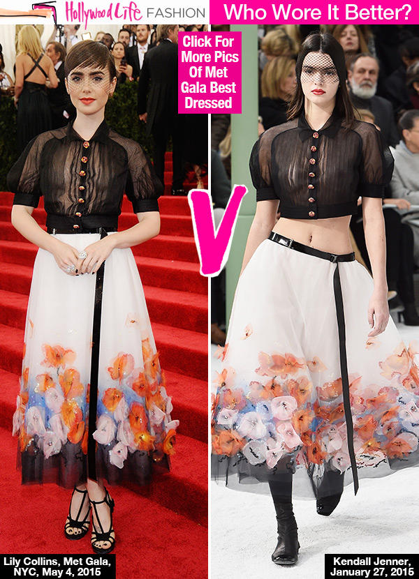 Kendall Jenner Lily Collins Met Gala
