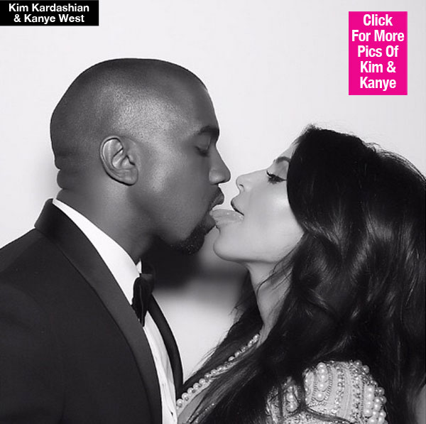 Kanye West Kim Kardashian Tongue Kiss