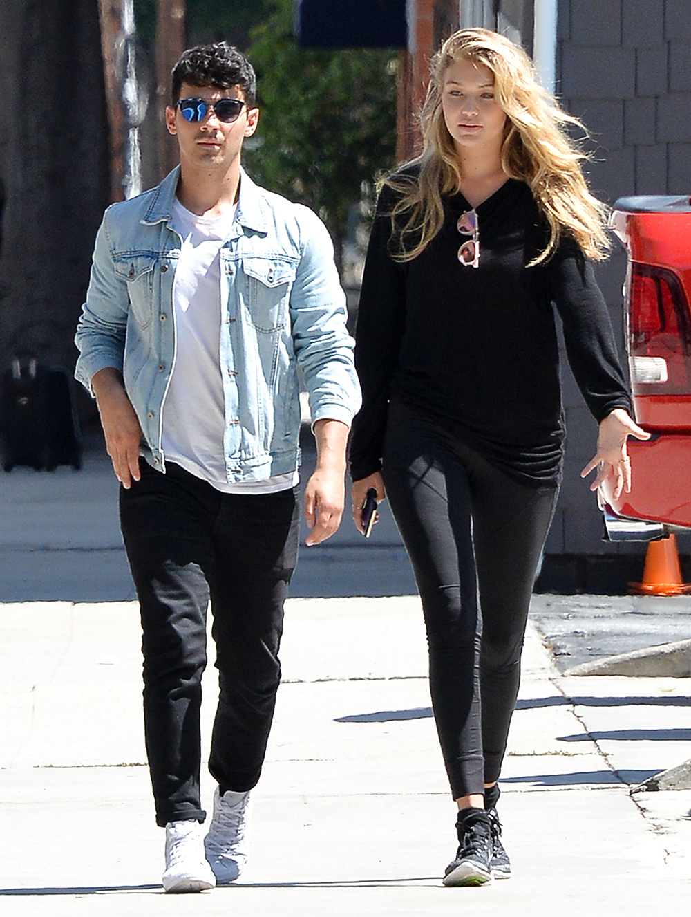 Gigi Hadid and Joe Jonas out and about, Los Angeles, America - 10 Aug 2015