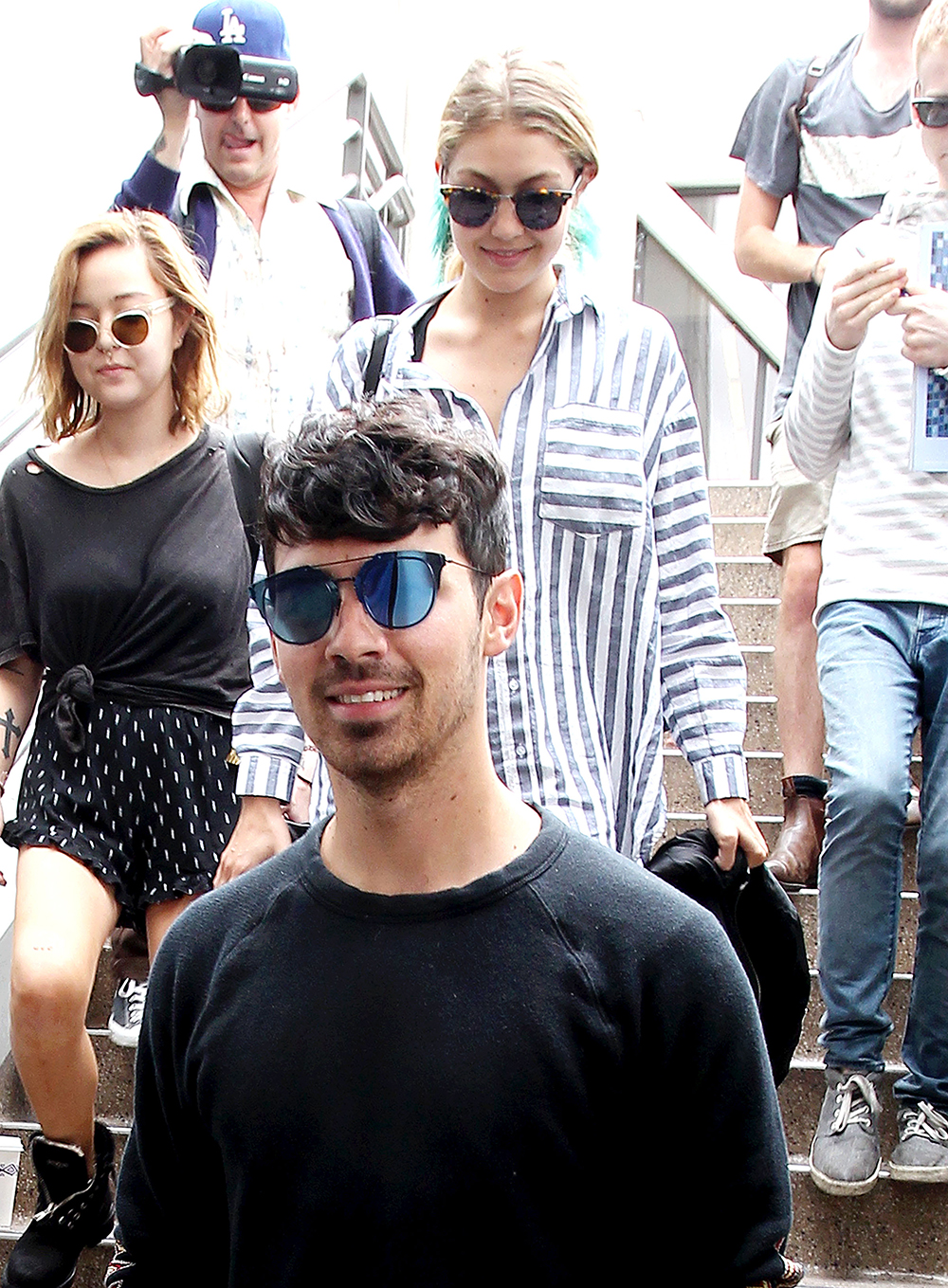 Gigi Hadid and Joe Jonas at LAX International Airport, Los Angeles, America - 20 Jul 2015