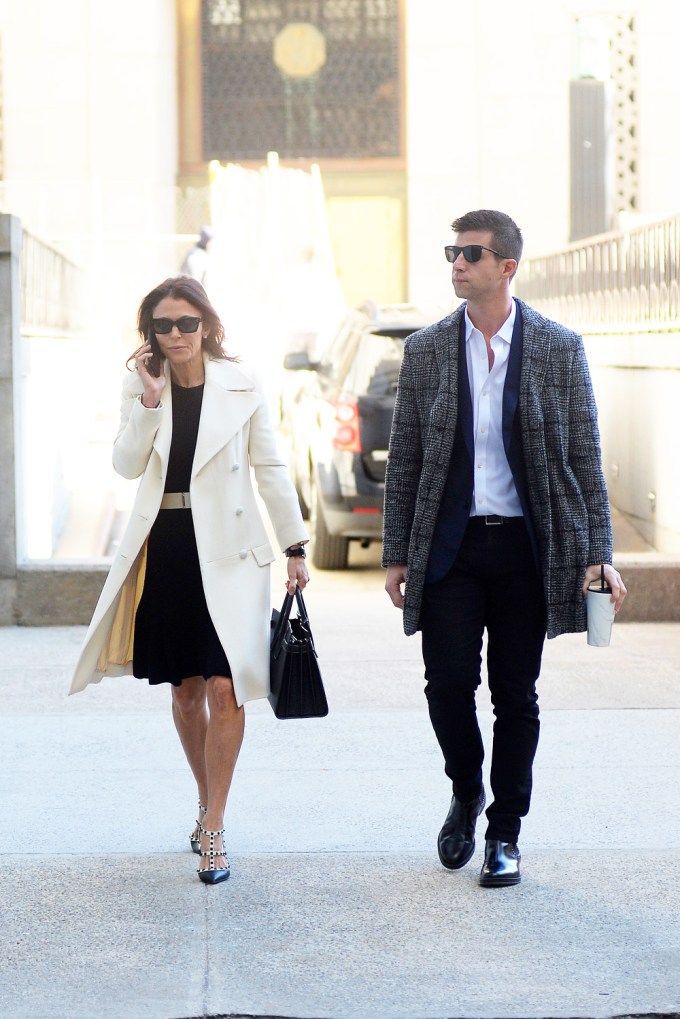 Bethenny Frankel & Paul Bernon outside their apartment