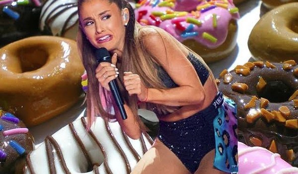 Ariana Grande Licks Doughnut