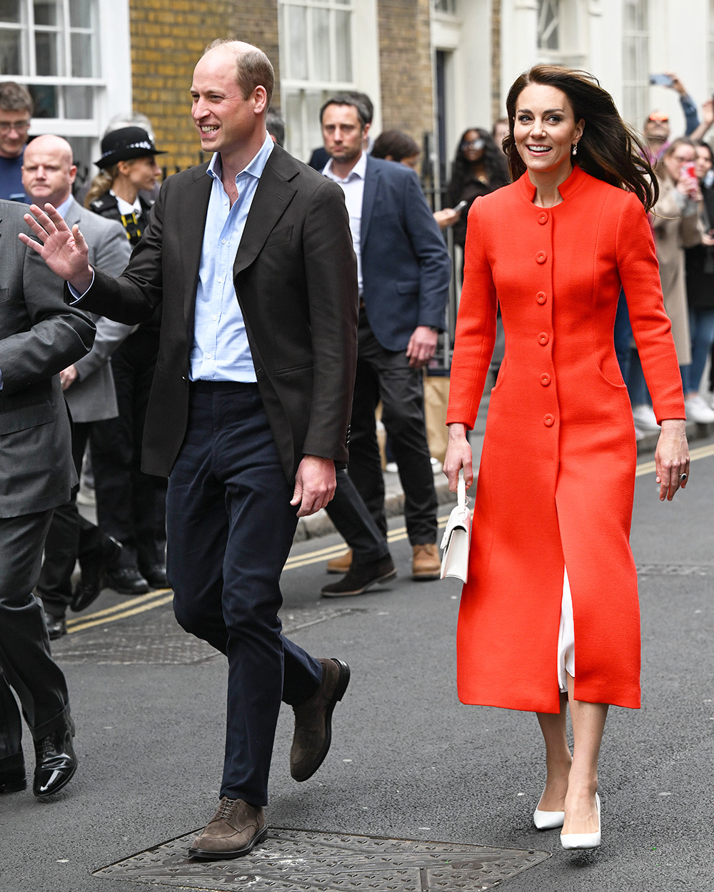 Prince William and Catherine Princess of Wales
Prince William and Catherine Princess of Wales visit to the Dog & Duck Pub, Soho, London, UK - 04 May 2023
The Prince and Princess will visit the Dog & Duck Pub in Soho to hear how it's preparing for the Coronation Weekend from members of staff and meet representatives from other hospitality and recreation businesses in the Soho area.