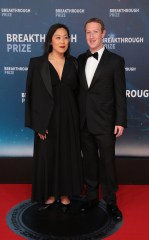 Priscilla Chan, Mark Zuckerberg
Breakthrough Prize Ceremony, Arrivals, Mountain View, USA - 03 Nov 2019