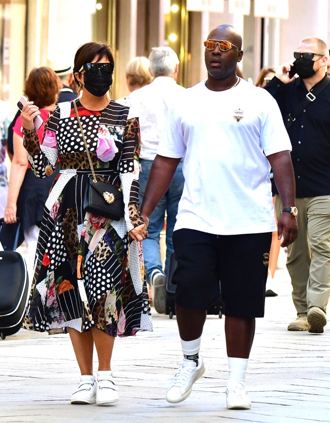 Kris Jenner And Corey Gamble in Venice