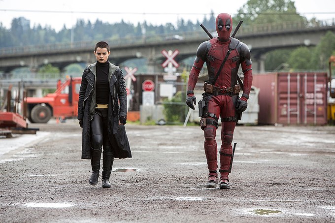 DEADPOOL, from left: Brianna Hildebrand, Ryan Reynolds, 2016. ph: Joe Lederer / TM & copyright ©