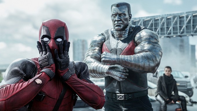 DEADPOOL, from left: Ryan Reynolds, as Deadpool, Colossus (voice: Stefan Kapicic), Brianna