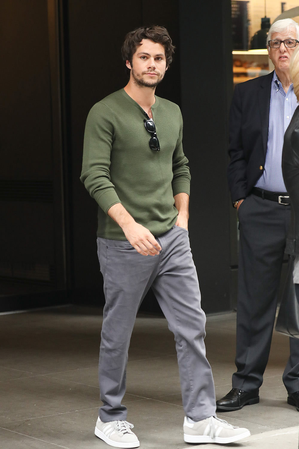 EXCLUSIVE: Dylan O'Brien leaves an office building in New York City