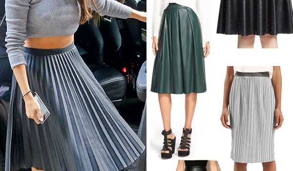 selena gomez midi skirt