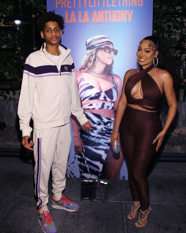 Kiyan Anthony and La La Anthony
PrettyLittleThing x La La Anthony The Edit Launch Dinner, New York, USA - 16 May 2022