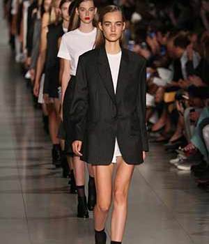 Model on the catwalk